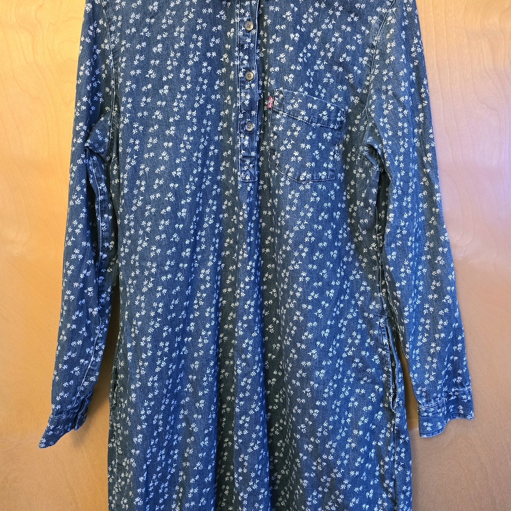 Levi's Blue Floral Denim Dress